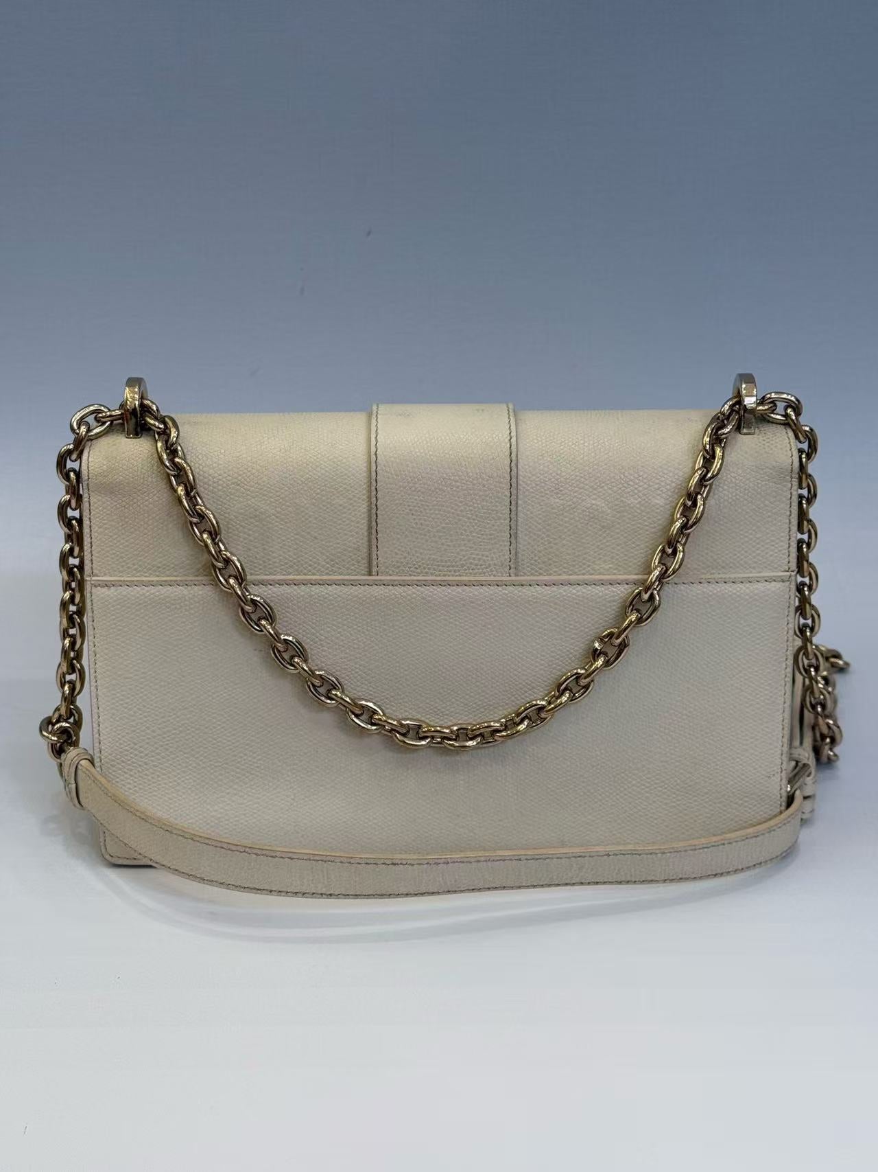 Dior - Montaigne 30 - Grained leather - Milky White with Gold-Tone Hardware - (medium)