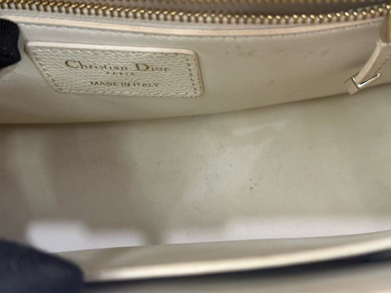 Dior - Montaigne 30 - Grained leather - Milky White with Gold-Tone Hardware - (medium)