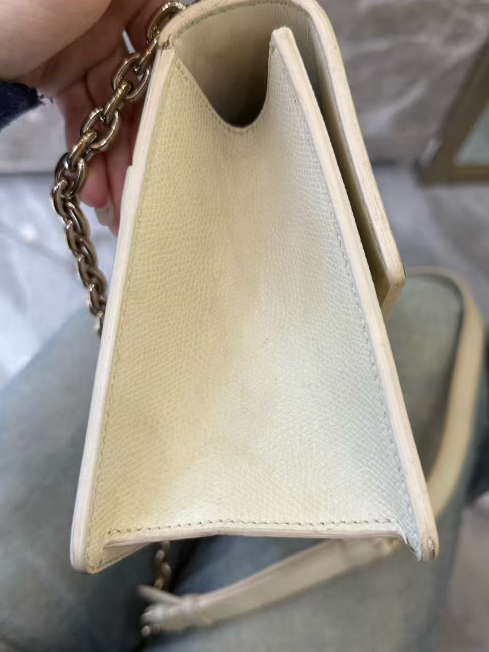 Dior - Montaigne 30 - Grained leather - Milky White with Gold-Tone Hardware - (medium)