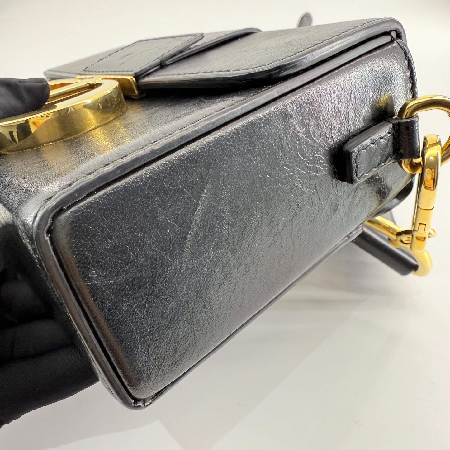 Dior - Montaigne Box - Leather - Black with Gold-Tone Hardware - (mini)