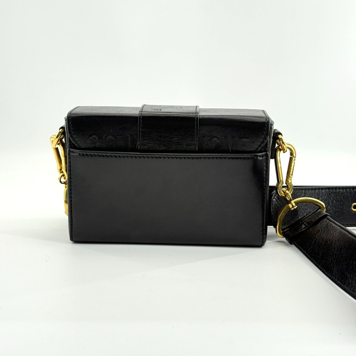 Dior - Montaigne Box - Leather - Black with Gold-Tone Hardware - (mini)