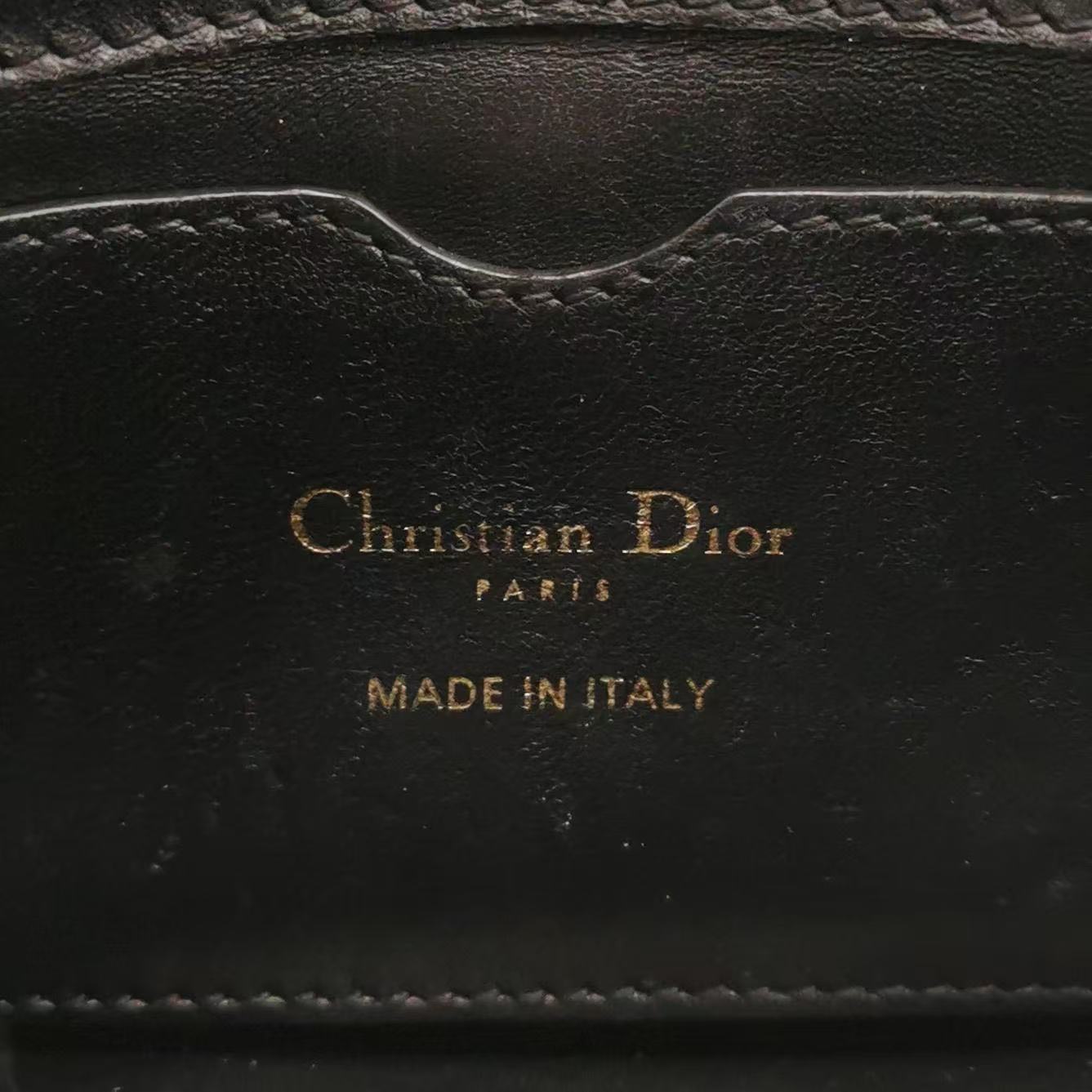 Dior - Montaigne - Calfskin leather - Black with Gold-Tone Hardware - (mini)