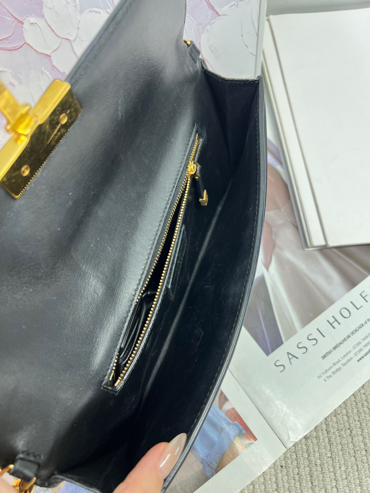 Dior - Montaigne - Leather - Black - (small)