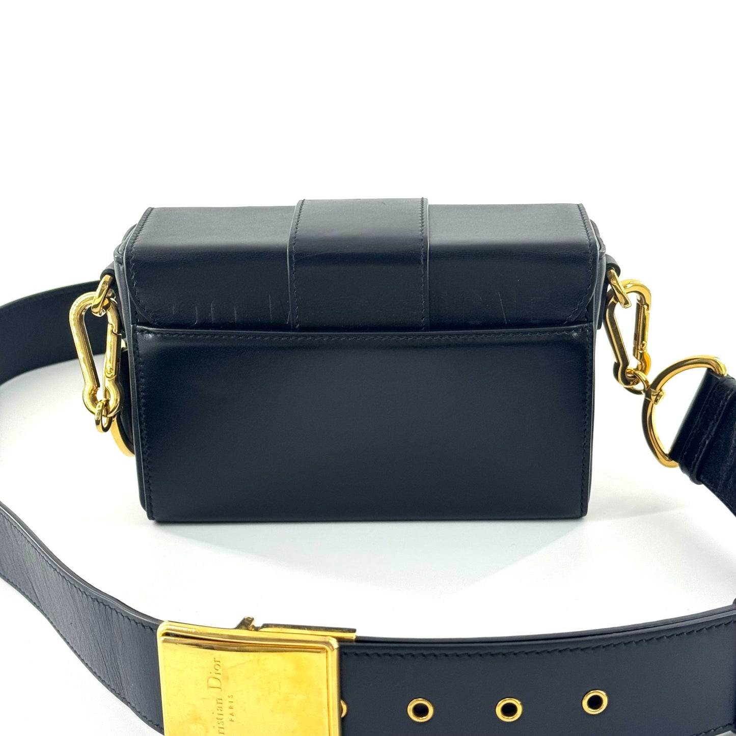 Dior - Montaigne Mini Box Bag - Leather - Black with Gold-Tone Hardware - (mini)