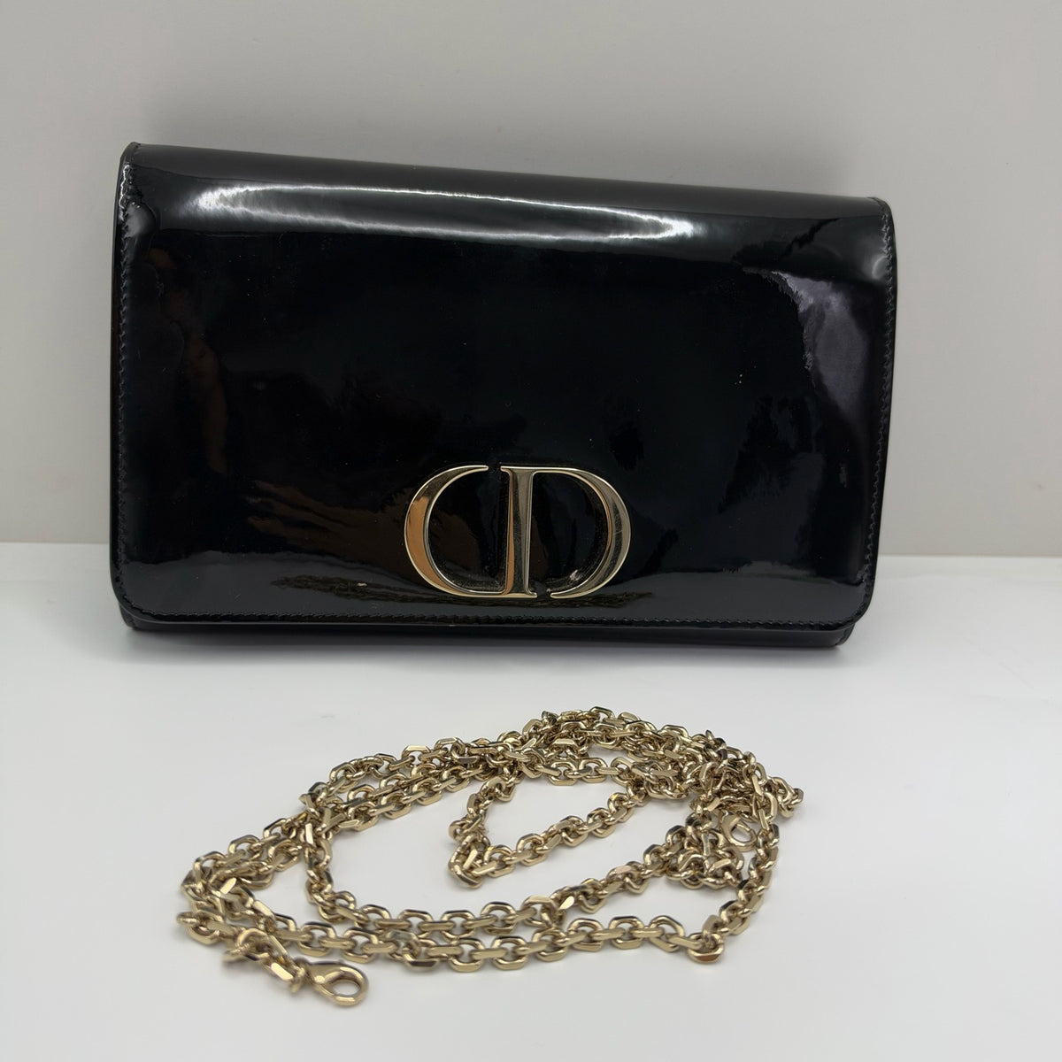 Dior - Montaigne WOC - Patent leather - Black