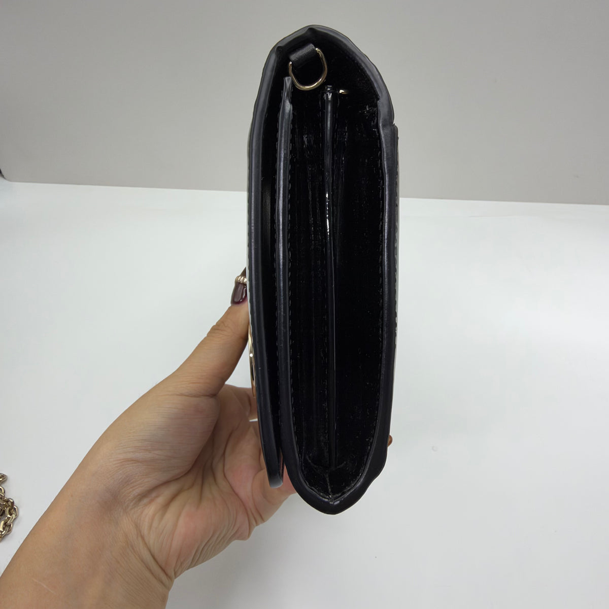 Dior - Montaigne WOC - Patent leather - Black