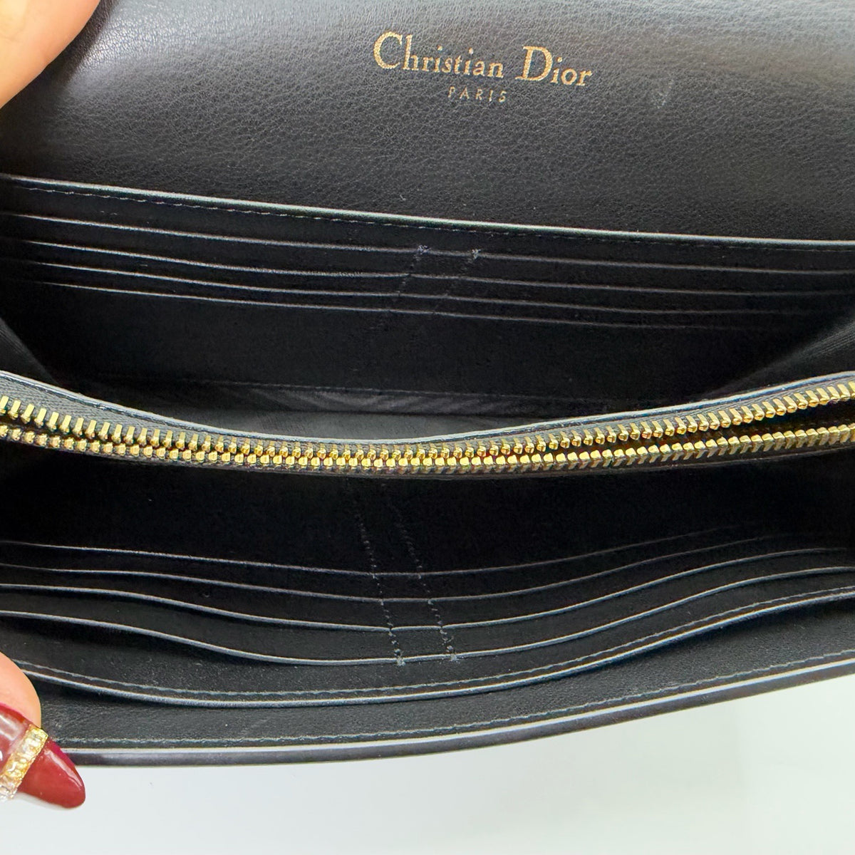 Dior - Montaigne WOC - Patent leather - Black