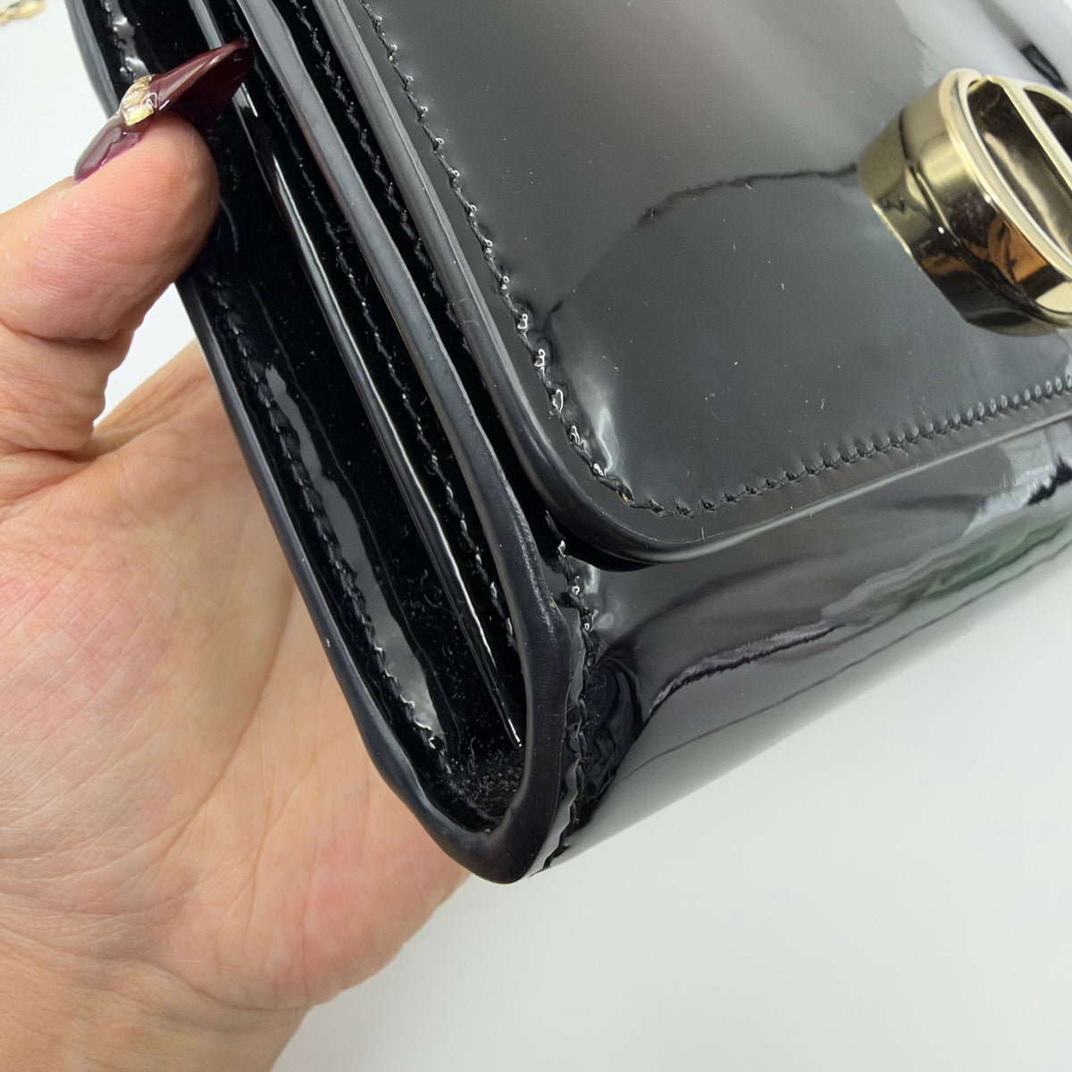 Dior - Montaigne WOC - Patent leather - Black