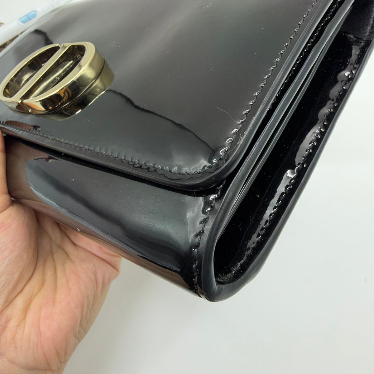 Dior - Montaigne WOC - Patent leather - Black
