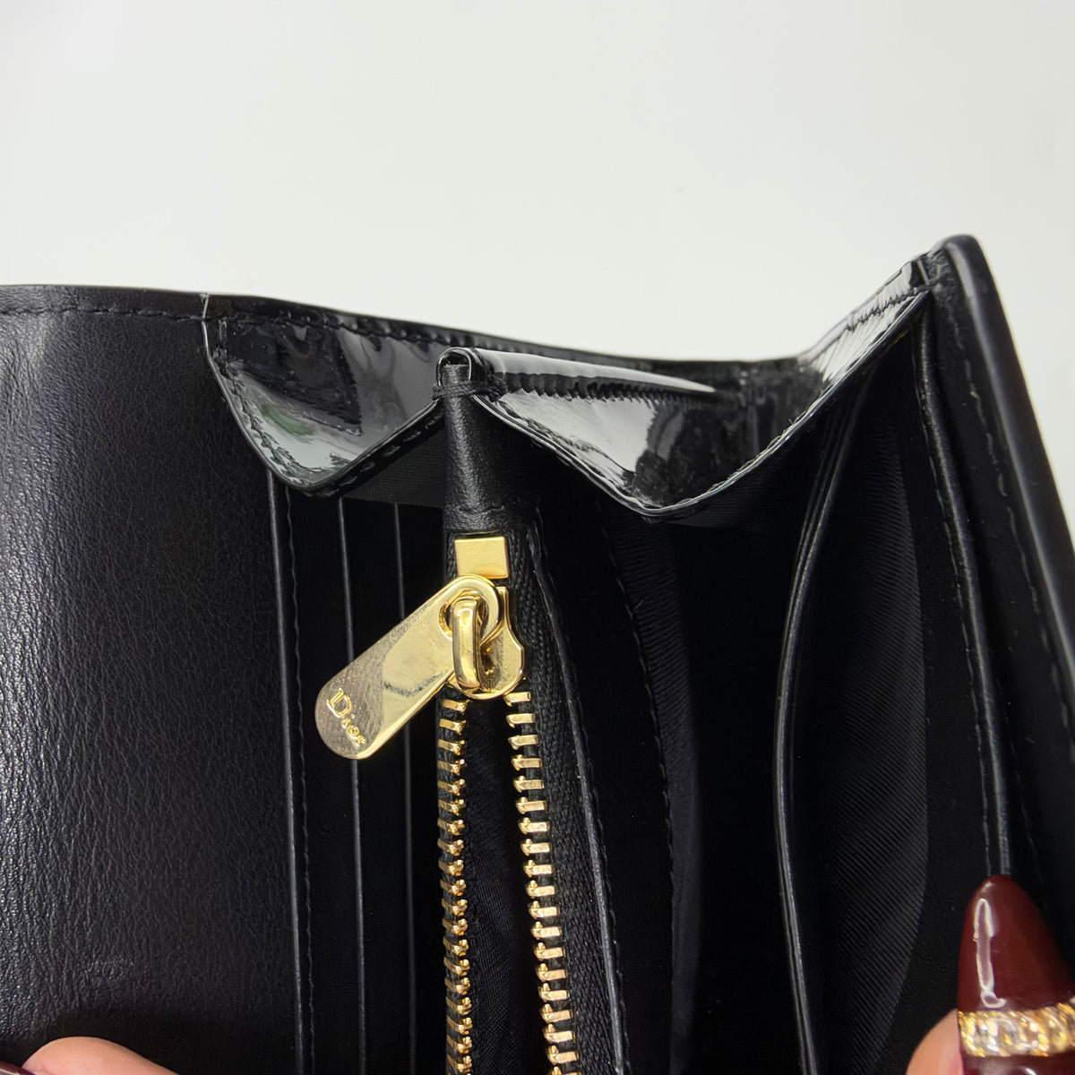 Dior - Montaigne WOC - Patent leather - Black