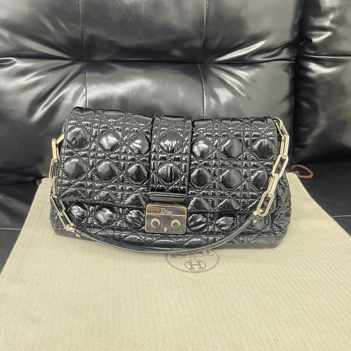 Dior - New Lock - Patent leather - Black
