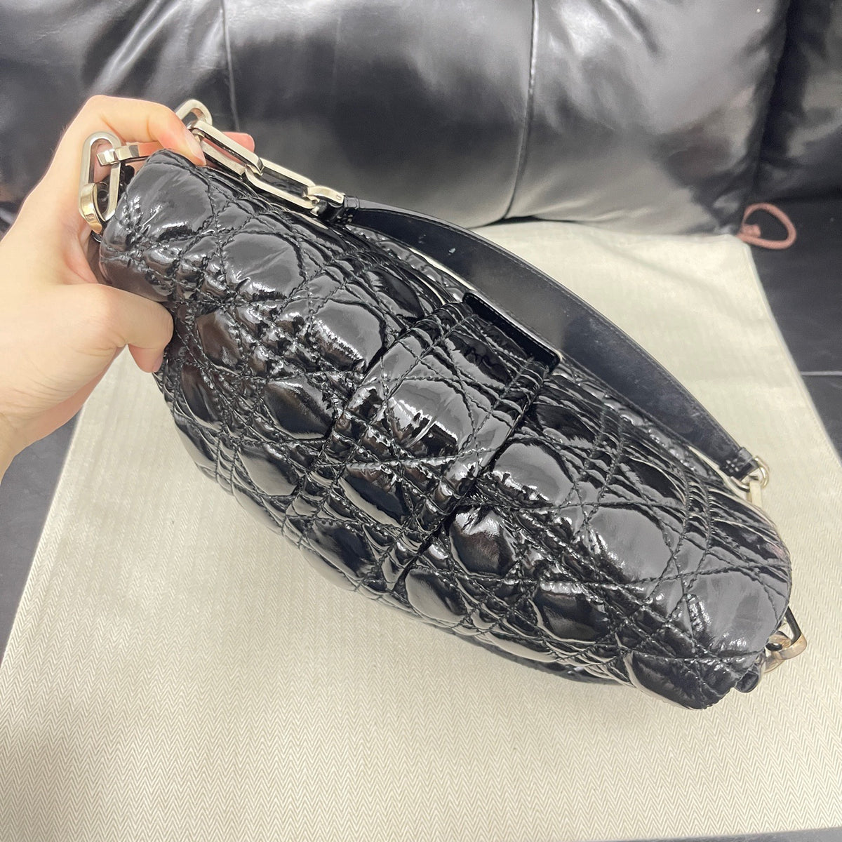 Dior - New Lock - Patent leather - Black