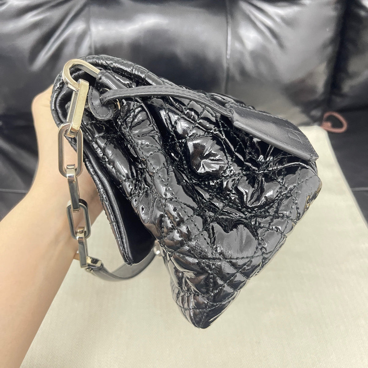 Dior - New Lock - Patent leather - Black