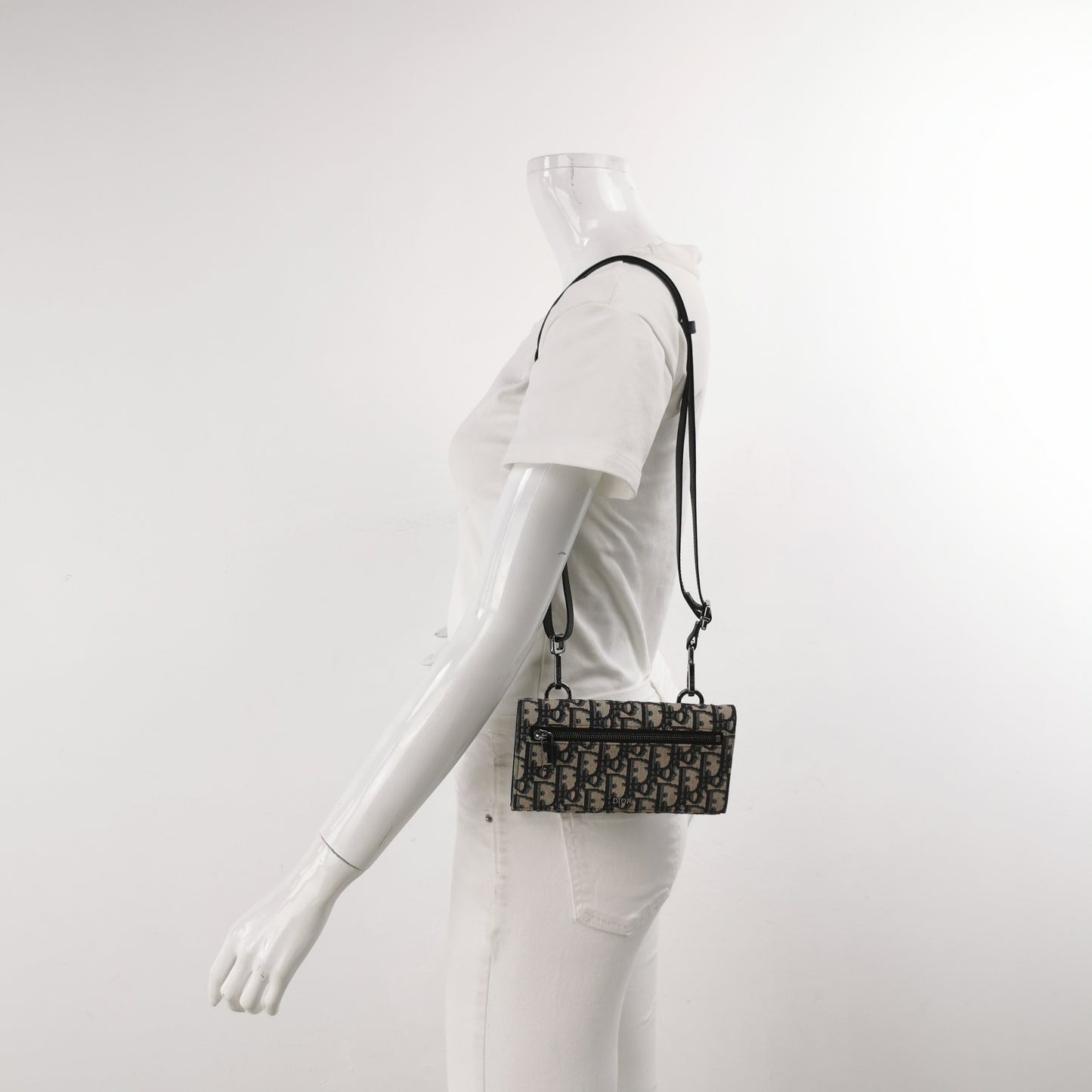 Dior - Oblique - Leather,Cloth - Beige,Black