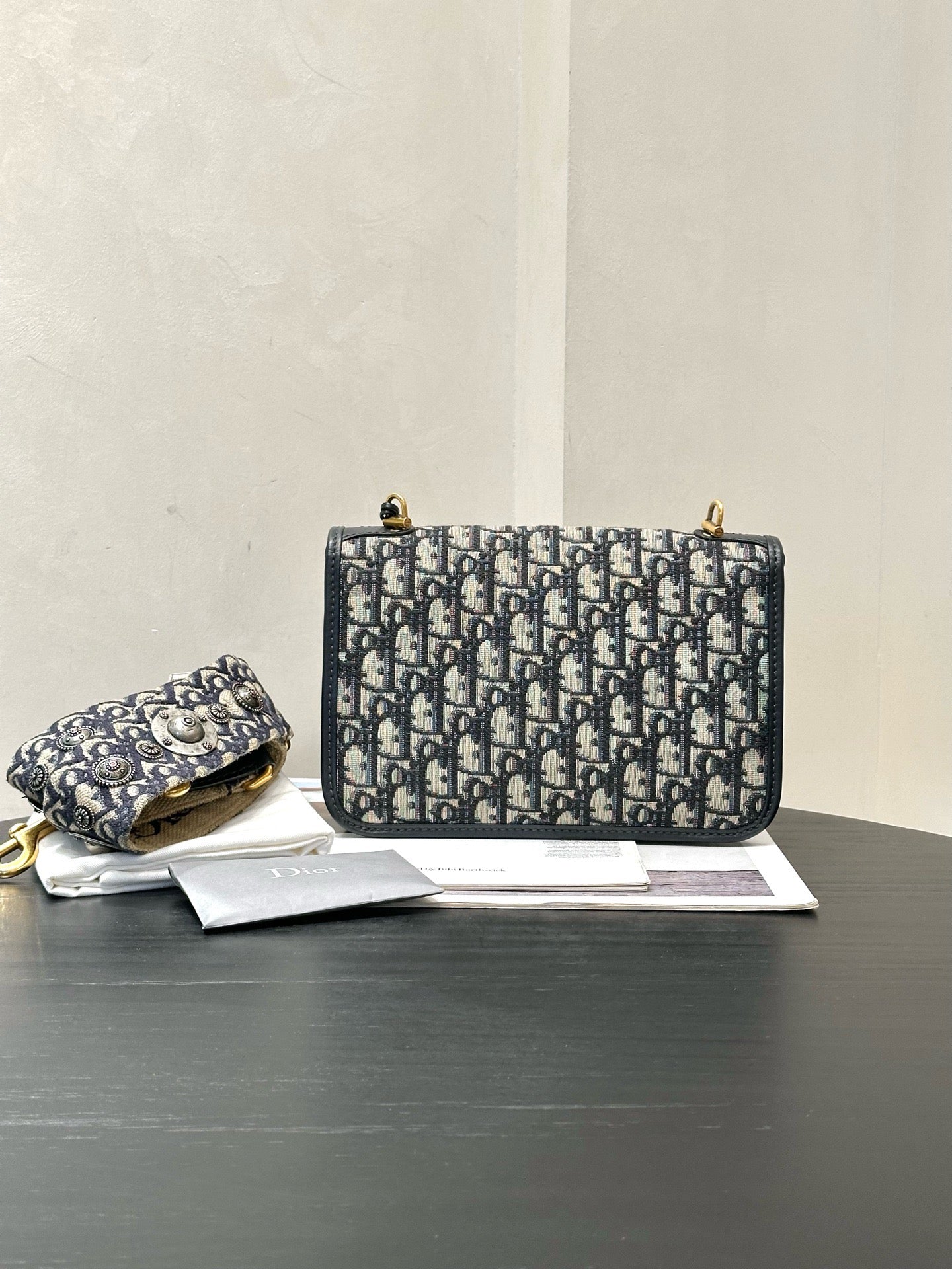 Dior - Oblique Addict Mailbox Bag - Cloth - Brown - (small)
