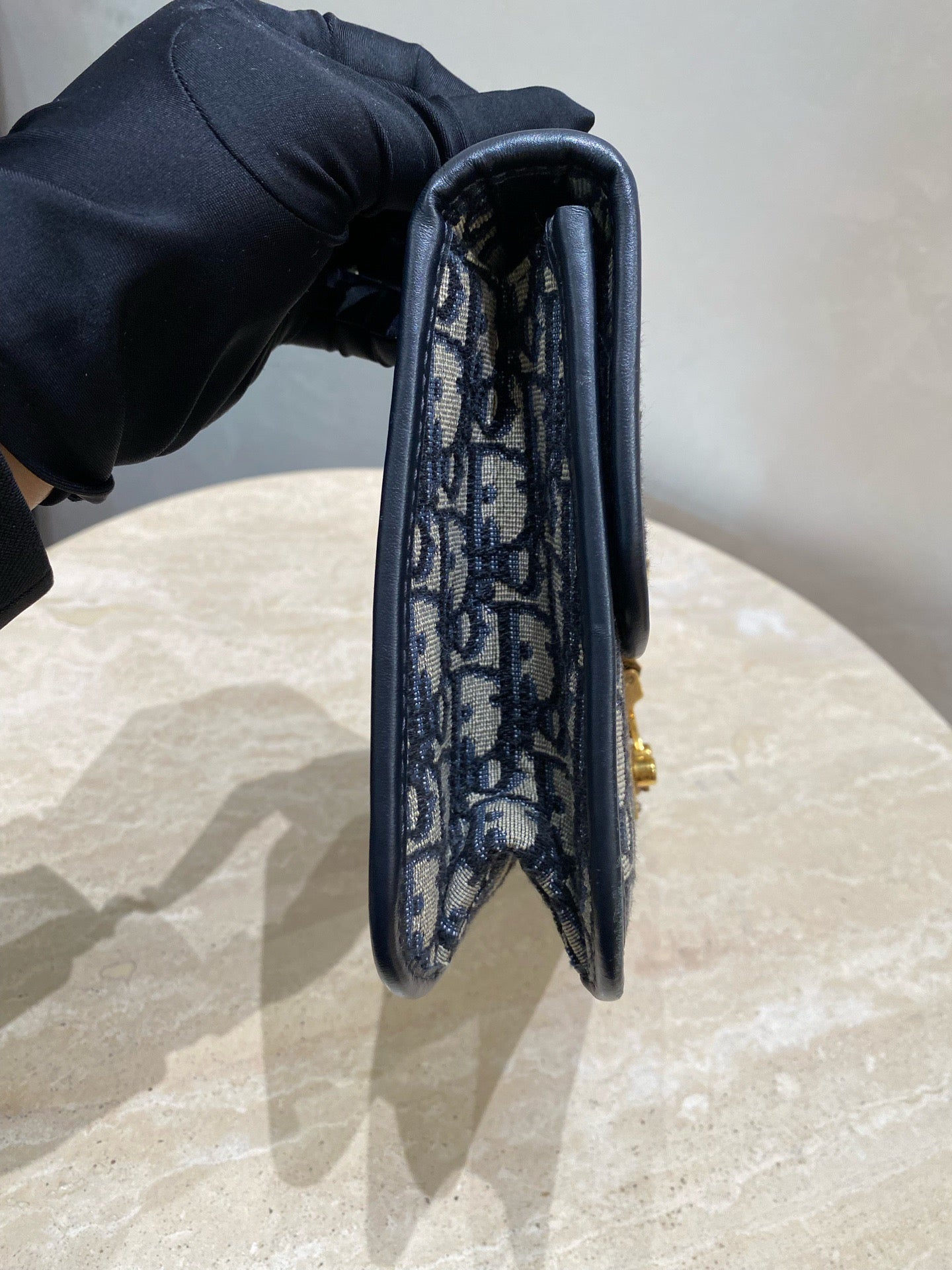 Dior - Oblique Addict Mailbox Bag - Cloth - Brown - (small)