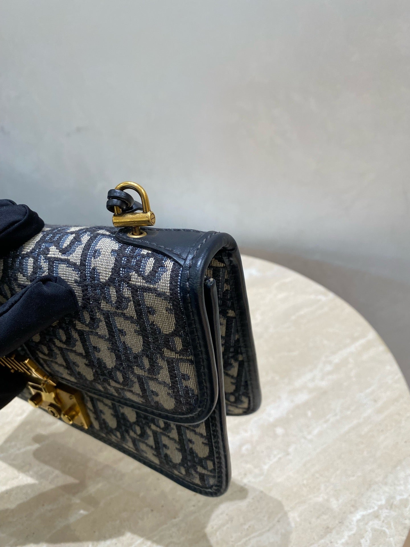 Dior - Oblique Addict Mailbox Bag - Cloth - Brown - (small)