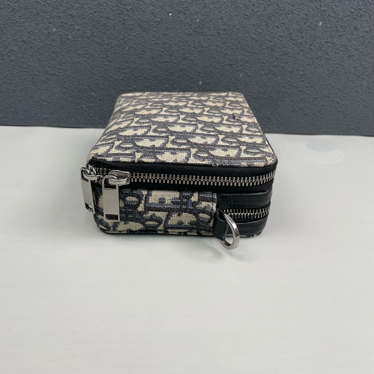 Dior - Oblique Camera Bag - Embroidered canvas with leather trim - Blue - (Mini)
