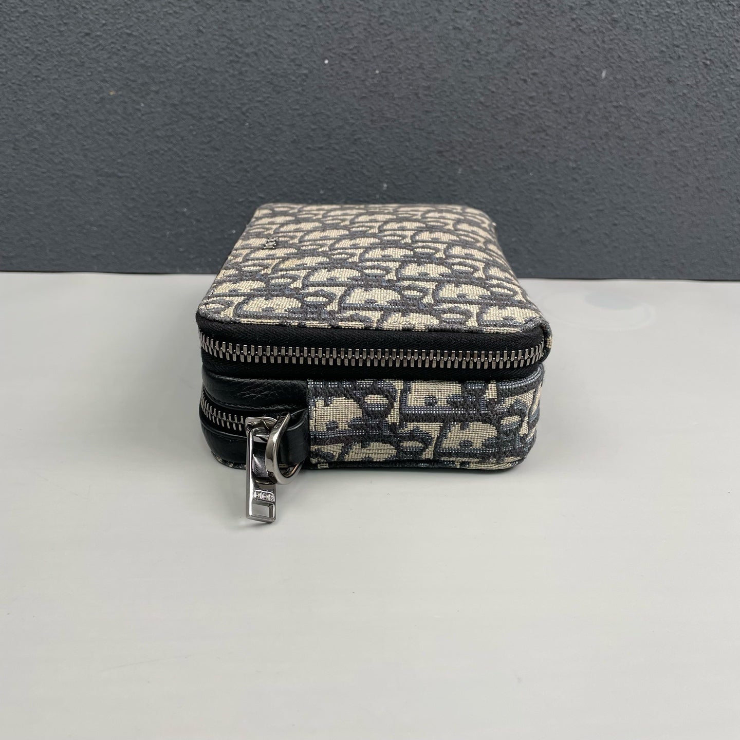 Dior - Oblique Camera Bag - Embroidered canvas with leather trim - Blue - (Mini)