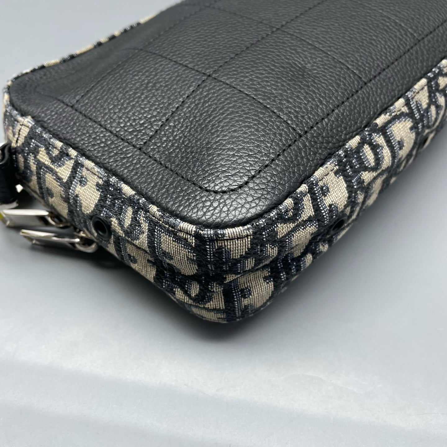 Dior - Oblique Camera Bag - Oblique canvas and leather - Blue - (mini)