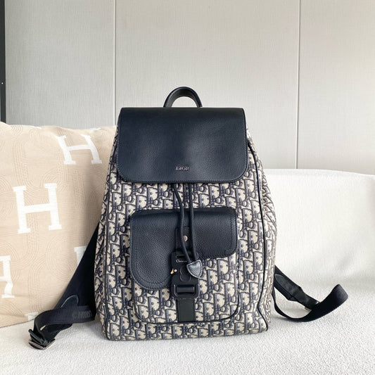 Dior - Oblique Canvas Backpack - Cloth - Multicolour - (medium)