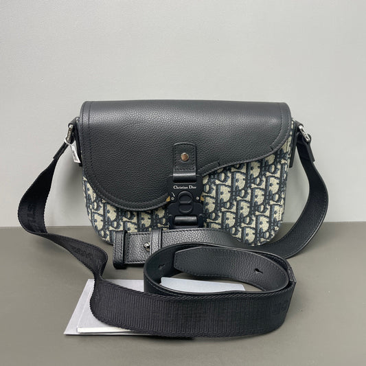 Dior - Oblique Messenger Saddle Bag - Cloth - Multicolour - (medium)
