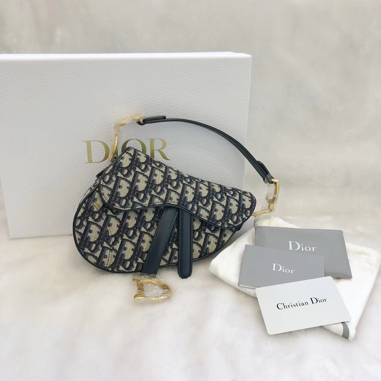 Dior - Oblique Saddle Bag - Cloth - Multicolour - (small)