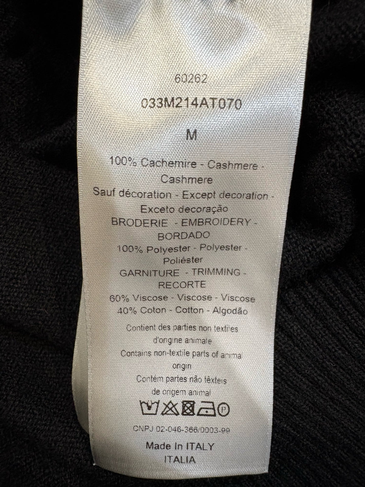 Dior - Other - Cashmere - Black - (M)