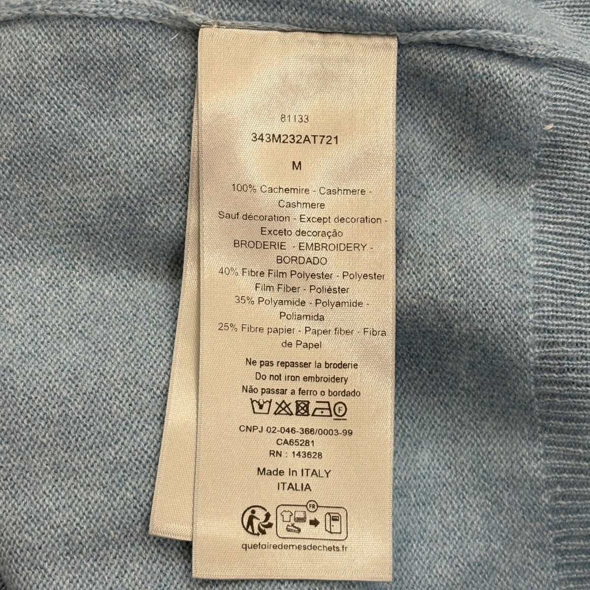 Dior - Other - Cashmere - Blue - (M)