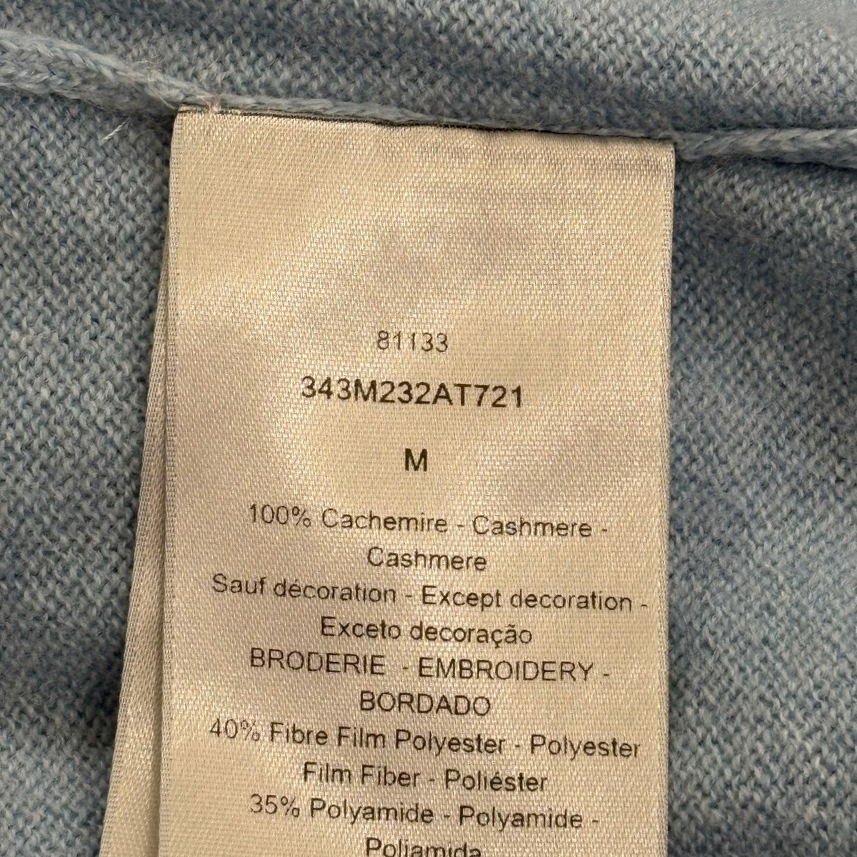 Dior - Other - Cashmere - Blue - (M)