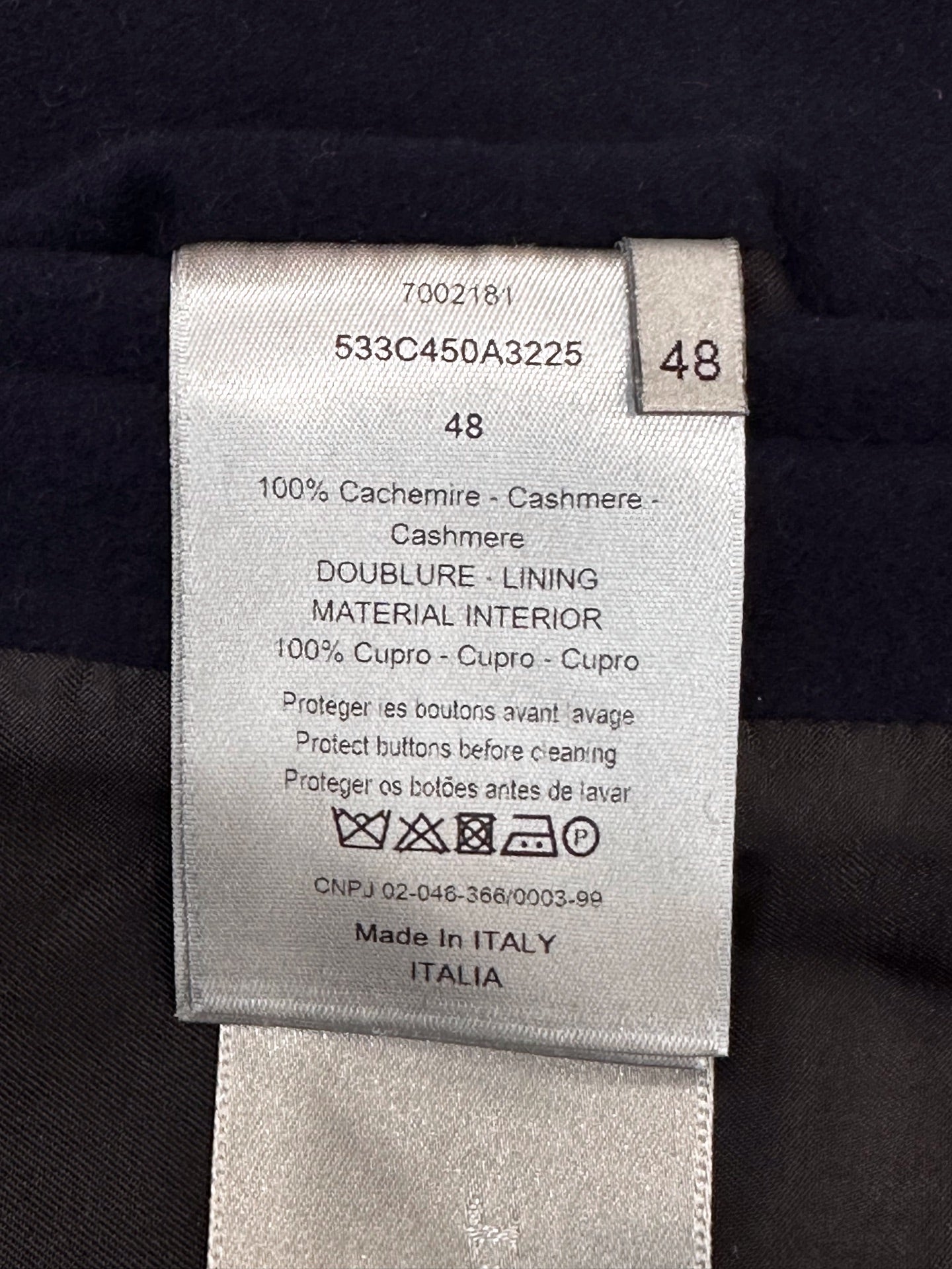 Dior - Other - Cashmere - Navy - (48)