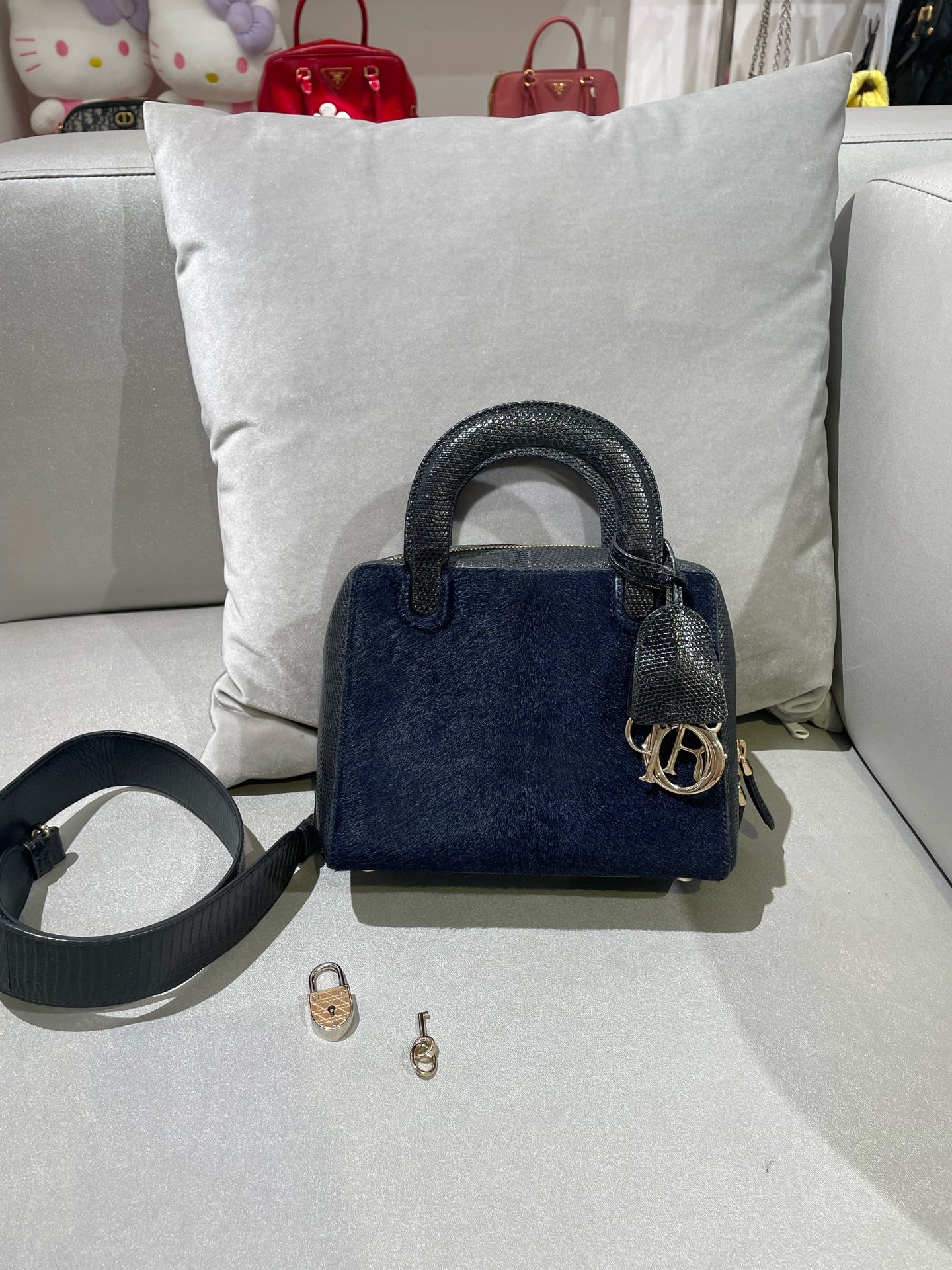 Dior - Other - Exotic leathers - Lizard - Navy - (mini)
