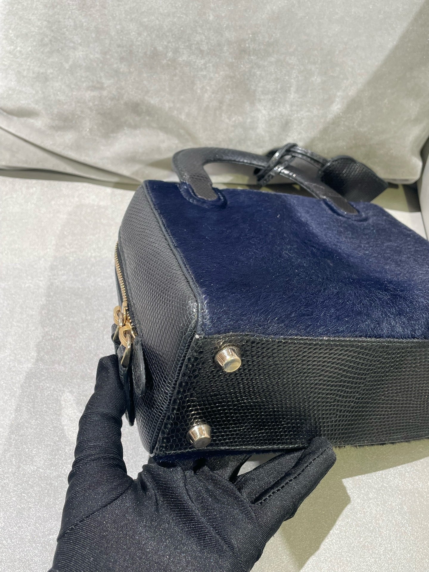Dior - Other - Exotic leathers - Lizard - Navy - (mini)