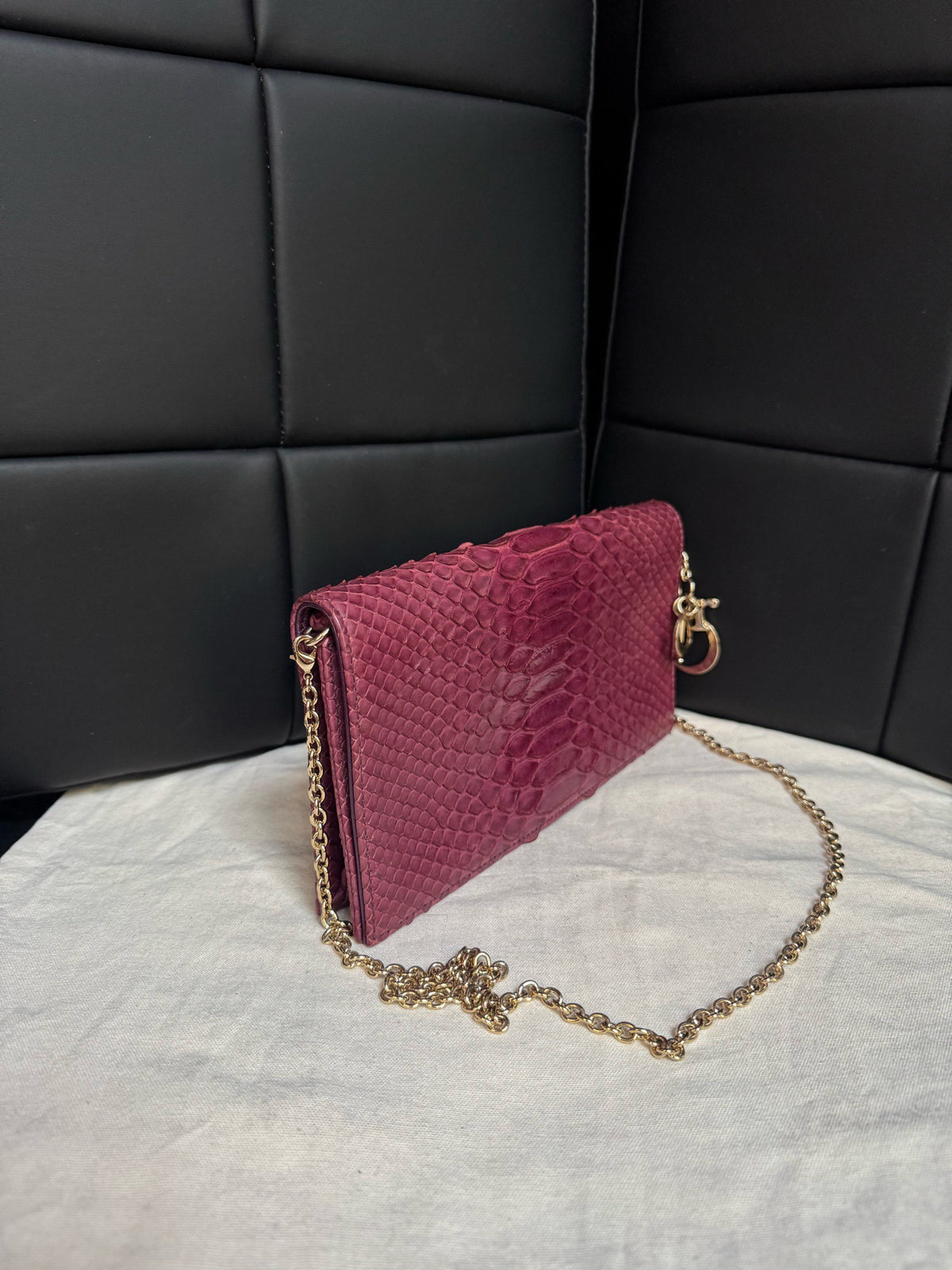 Dior - Other - Exotic leathers - Python - Burgundy - (mini)
