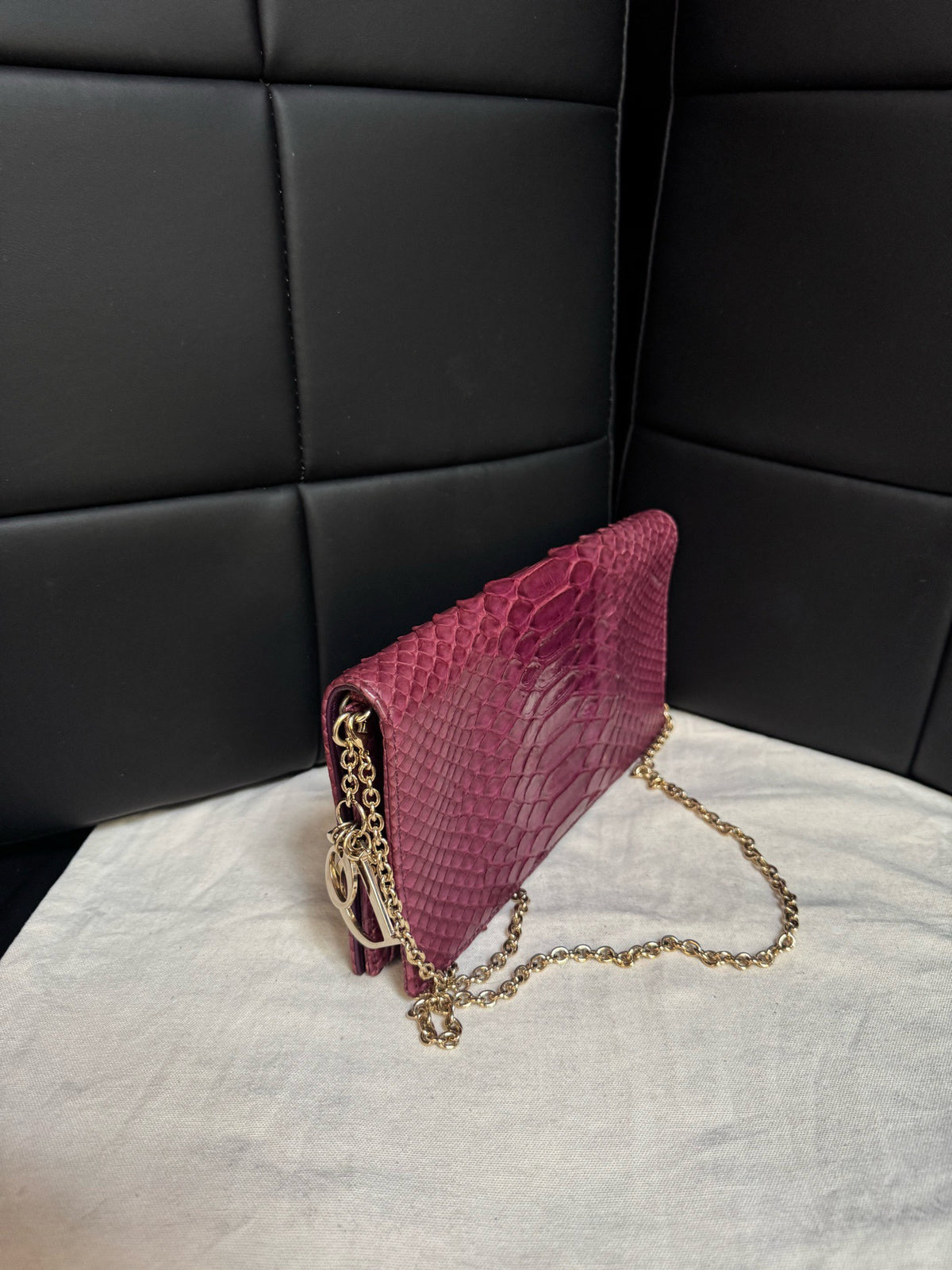 Dior - Other - Exotic leathers - Python - Burgundy - (mini)