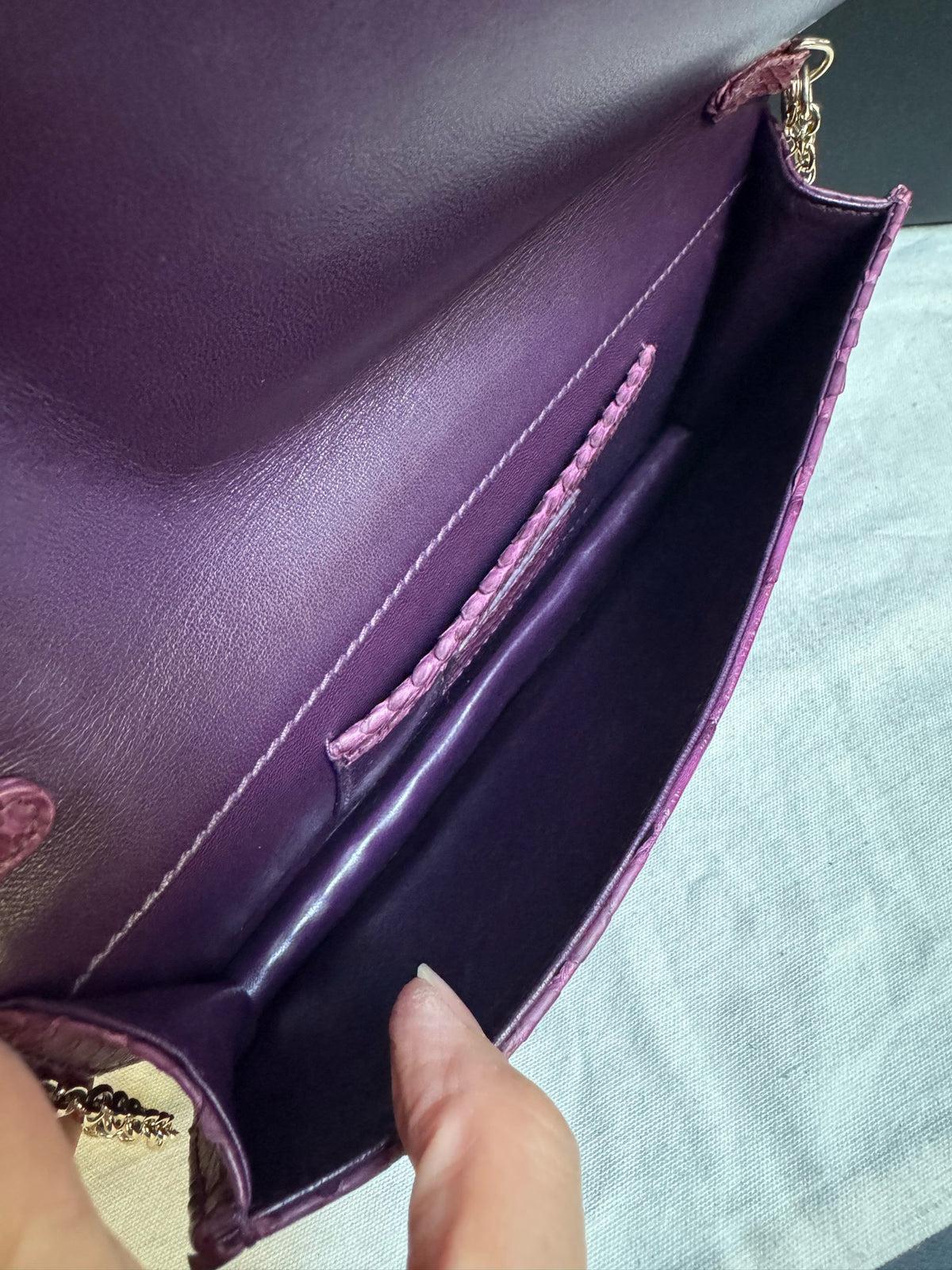 Dior - Other - Exotic leathers - Python - Burgundy - (mini)