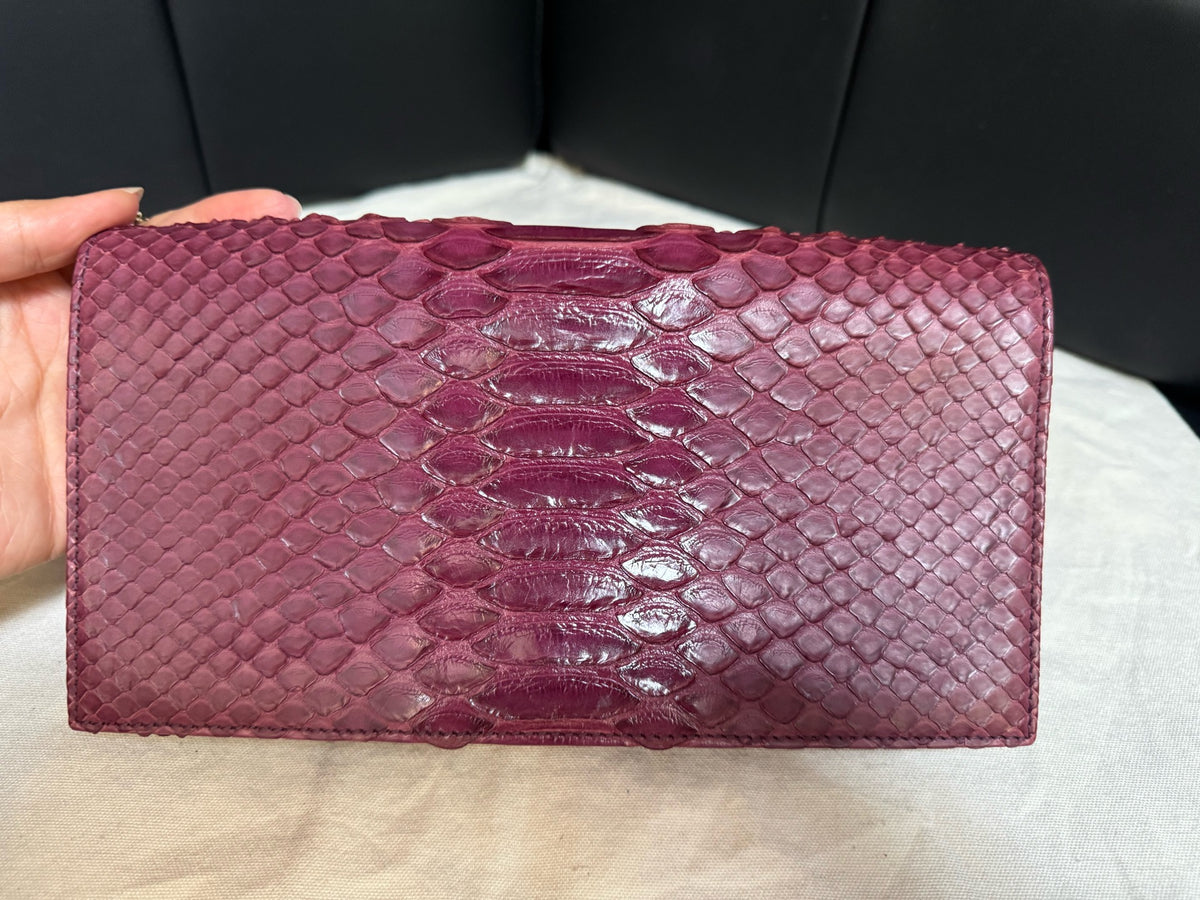 Dior - Other - Exotic leathers - Python - Burgundy - (mini)