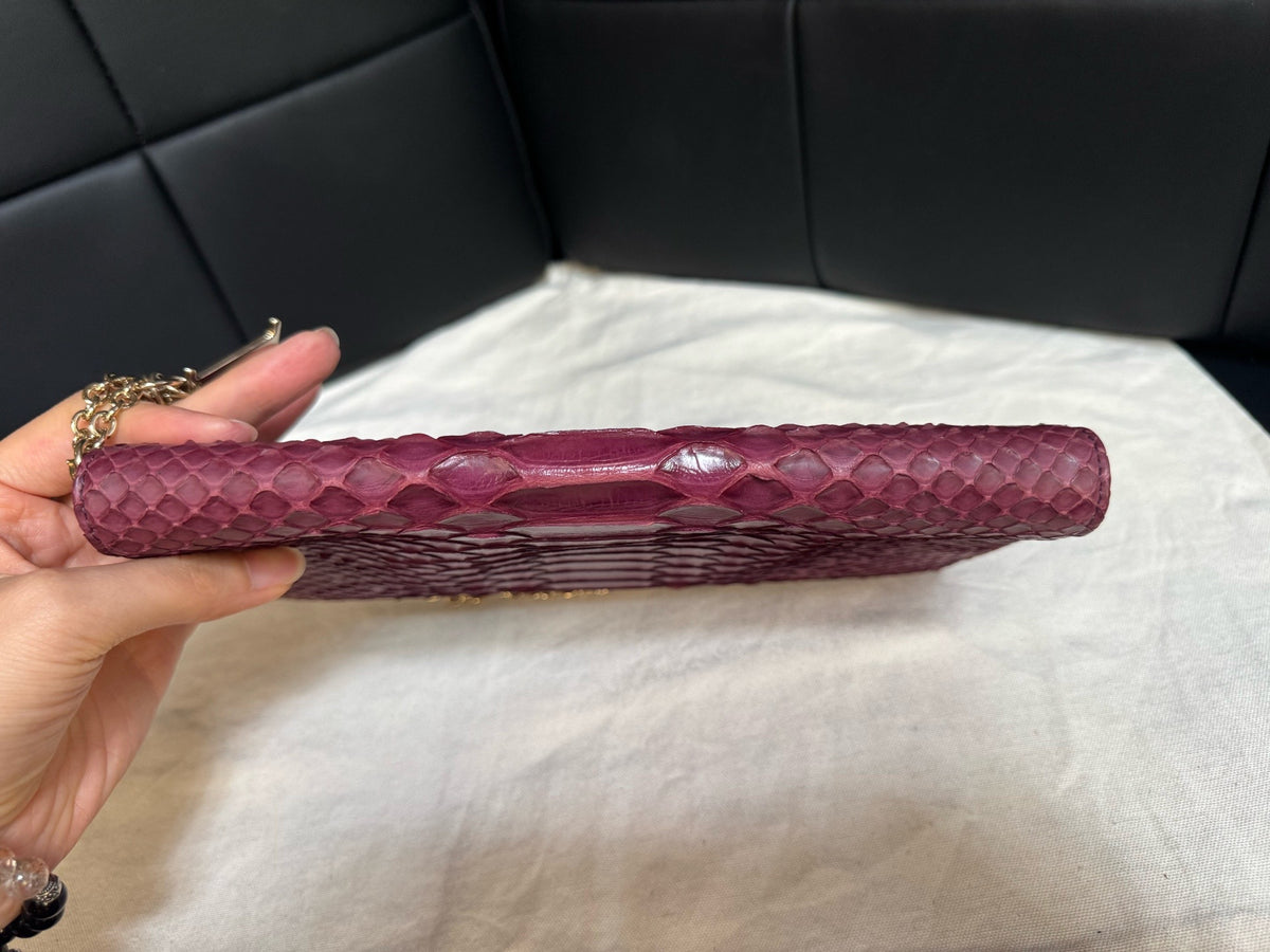 Dior - Other - Exotic leathers - Python - Burgundy - (mini)