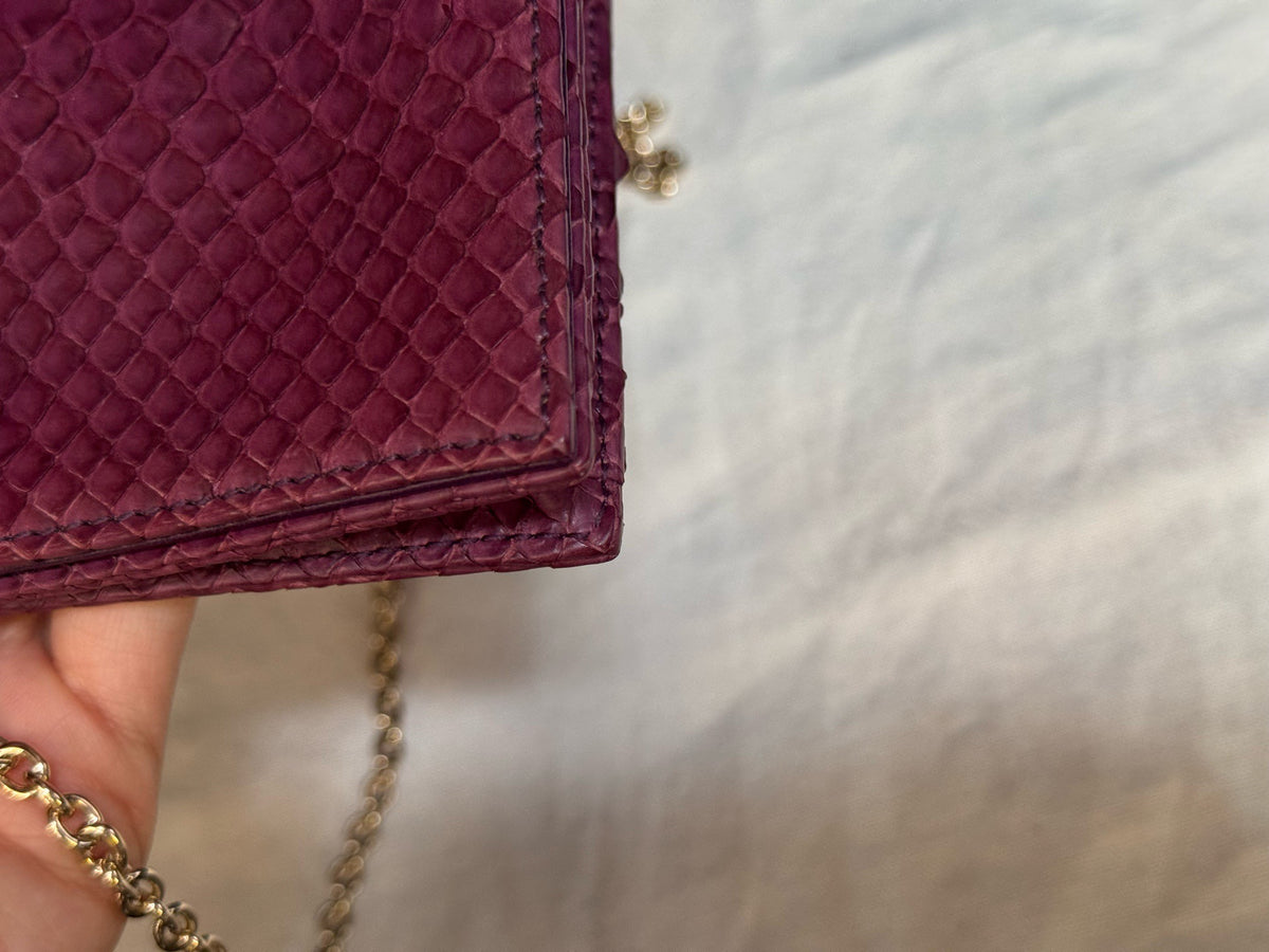 Dior - Other - Exotic leathers - Python - Burgundy - (mini)
