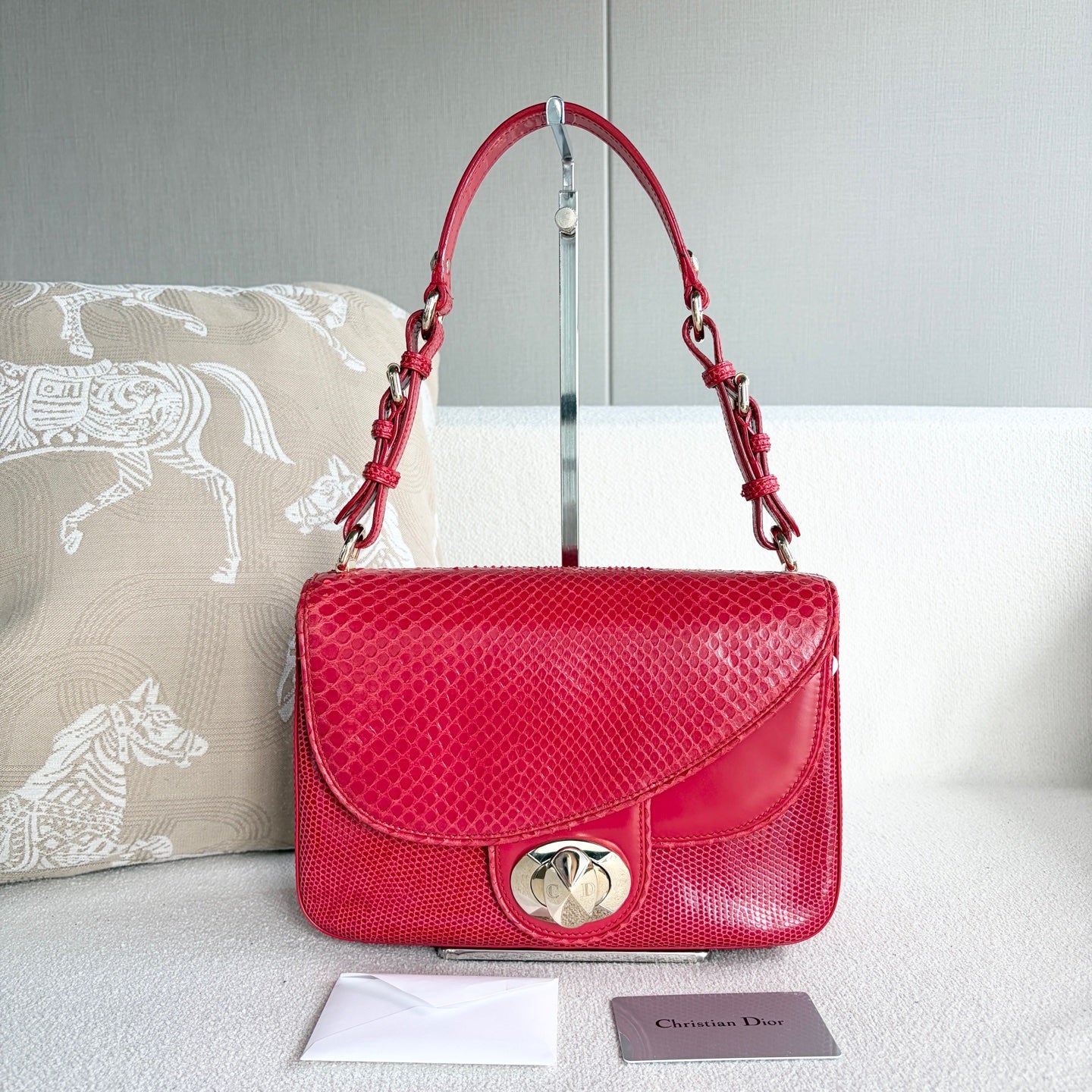 Dior - Other - Exotic leathers - Python - Red - (small)