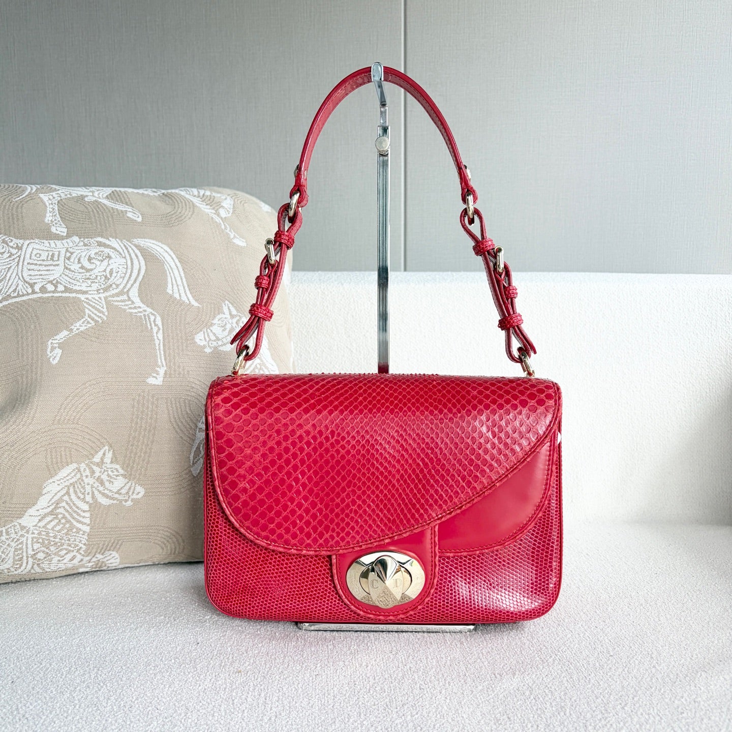 Dior - Other - Exotic leathers - Python - Red - (small)