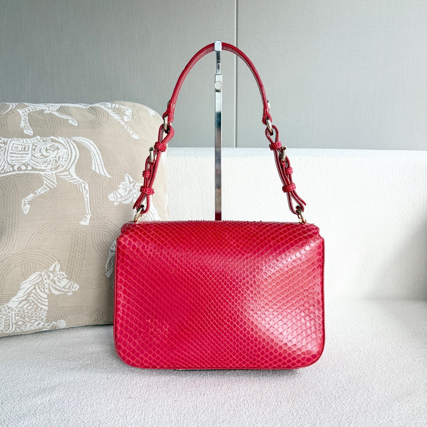 Dior - Other - Exotic leathers - Python - Red - (small)