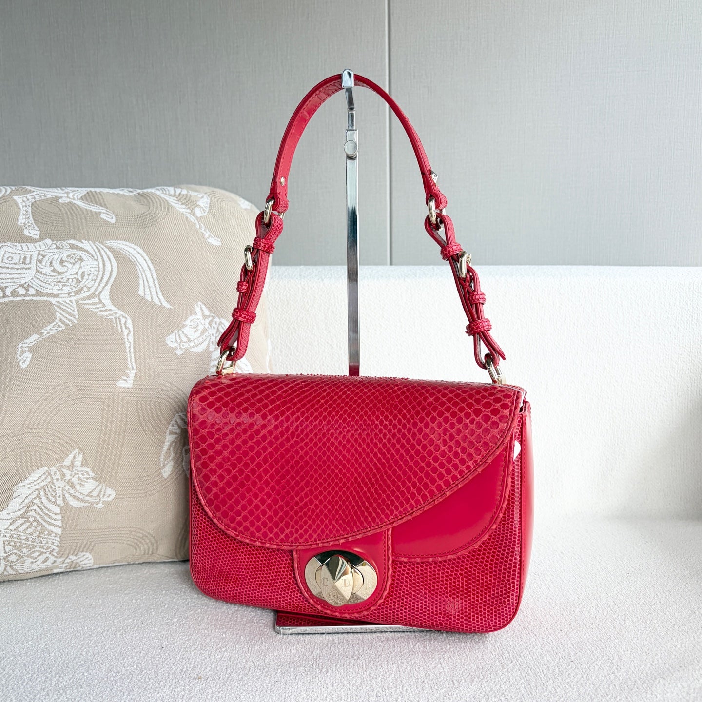 Dior - Other - Exotic leathers - Python - Red - (small)