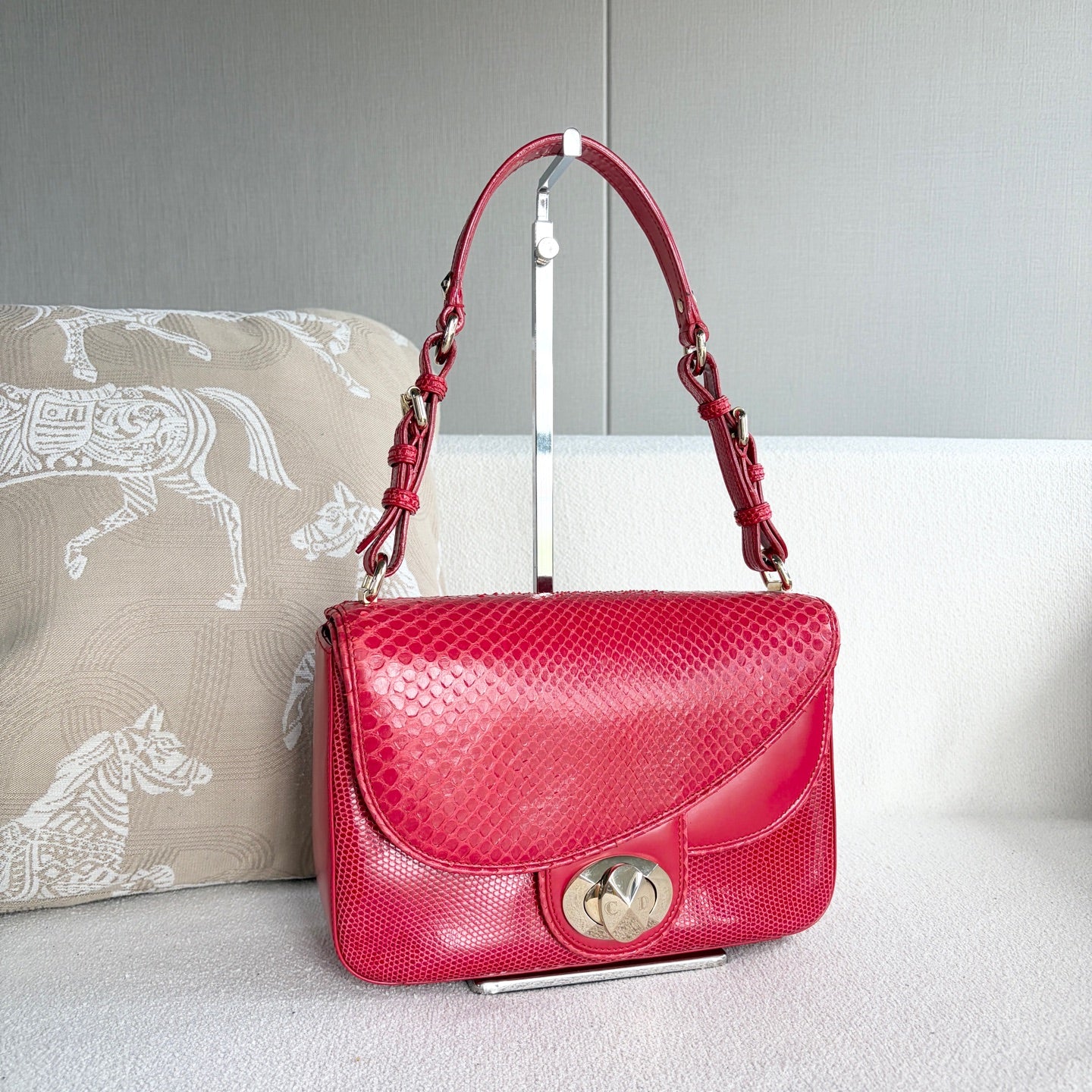 Dior - Other - Exotic leathers - Python - Red - (small)