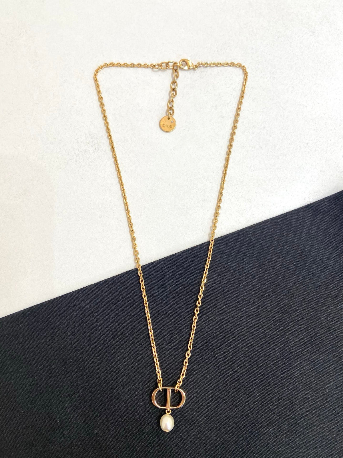 Dior - Other - Gold-tone metal with a faux-pearl drop and crystal accent - Gold