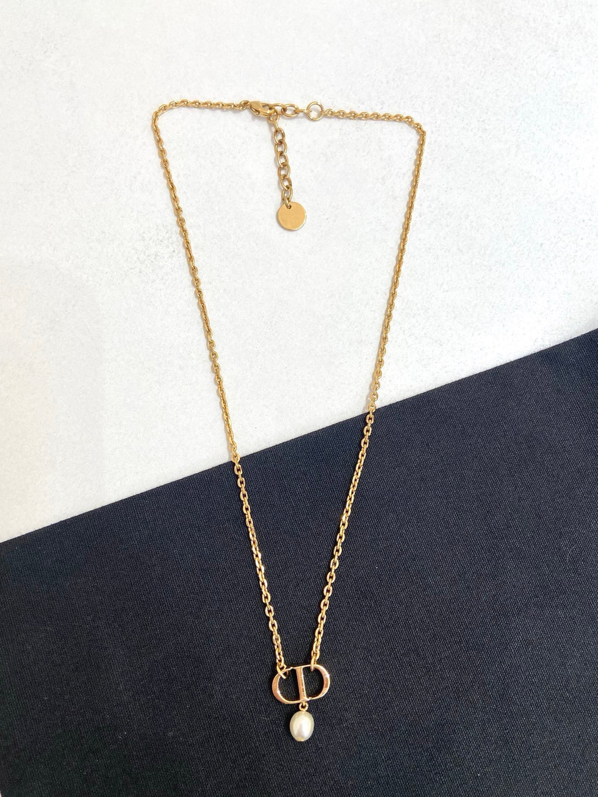 Dior - Other - Gold-tone metal with a faux-pearl drop and crystal accent - Gold