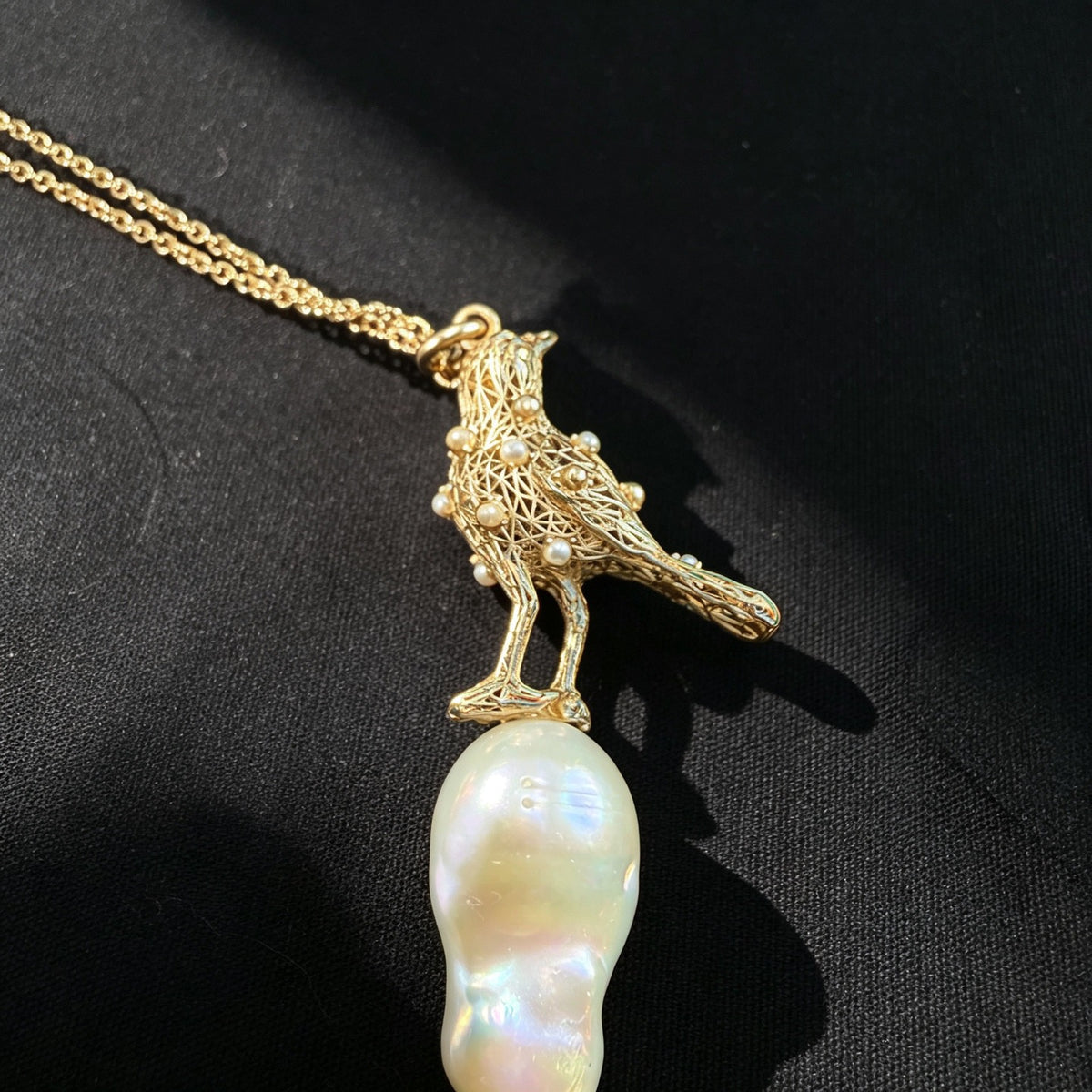 Dior - Other - Gold-tone metal with a pearl pendant and small pearl accents. - Gold