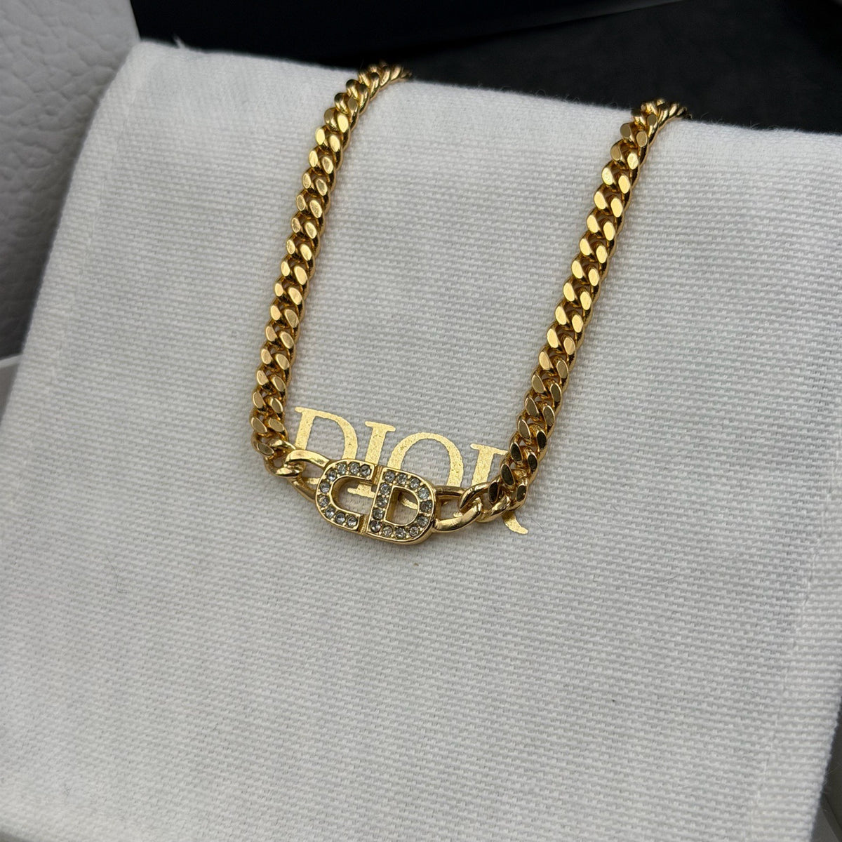 Dior - Other - Gold-tone metal with crystal embellishment. - Gold