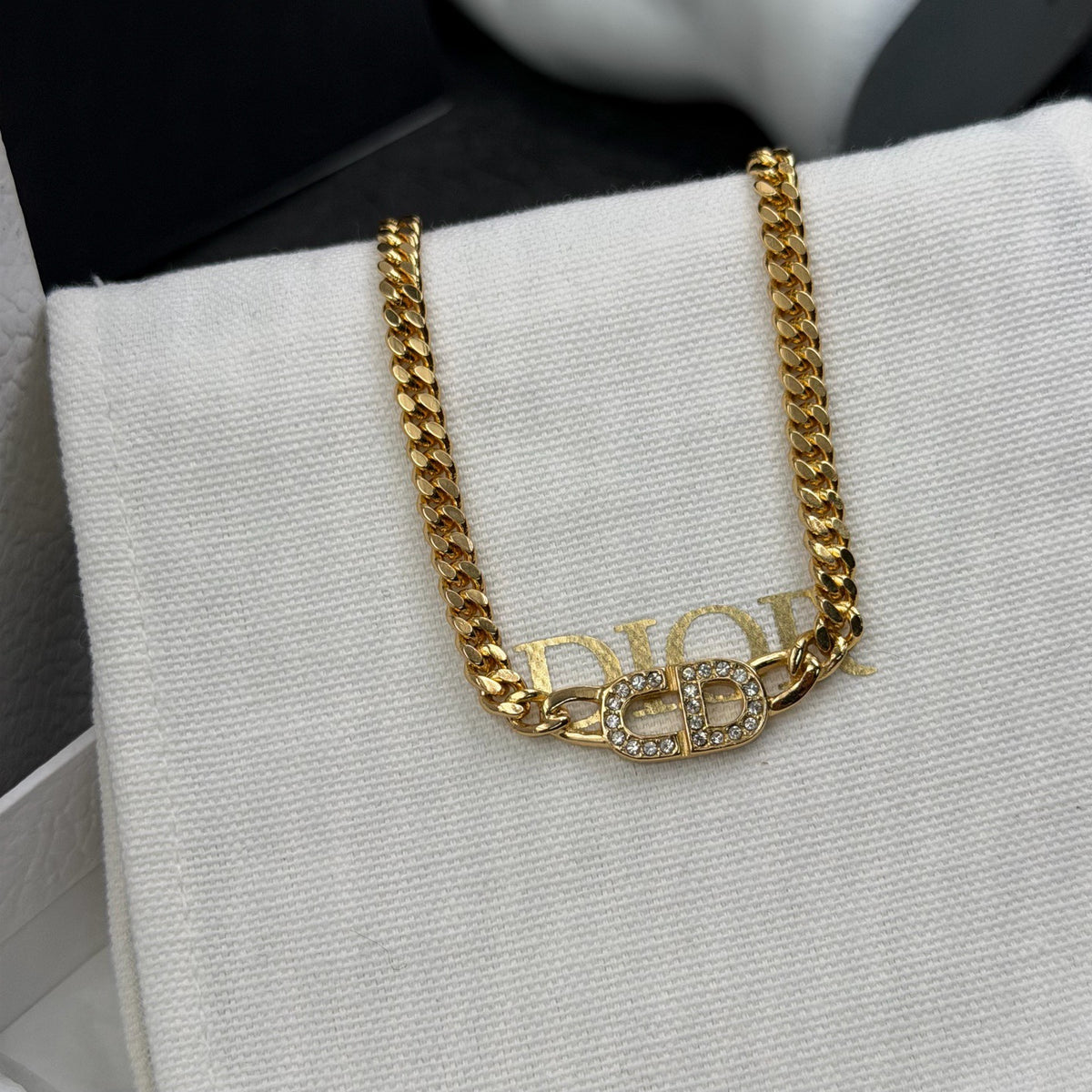 Dior - Other - Gold-tone metal with crystal embellishment. - Gold