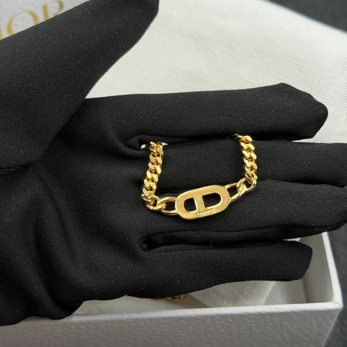 Dior - Other - Gold-tone metal with crystal embellishment. - Gold